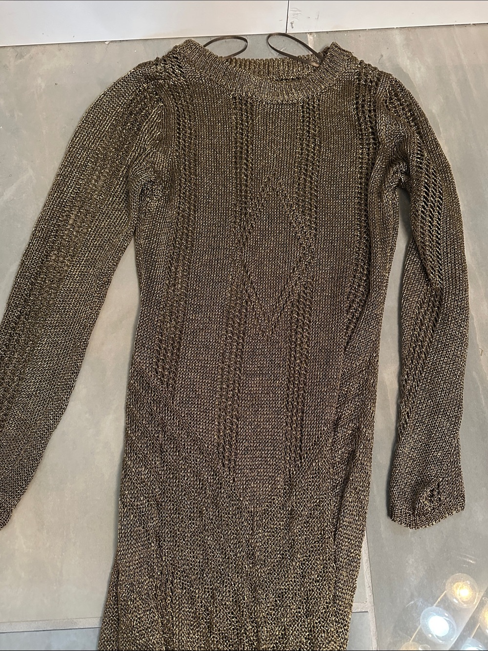 Sexy Metallic gold Long Swim Coverup or worn as a dress “Summer must have” - Picture 4 of 5